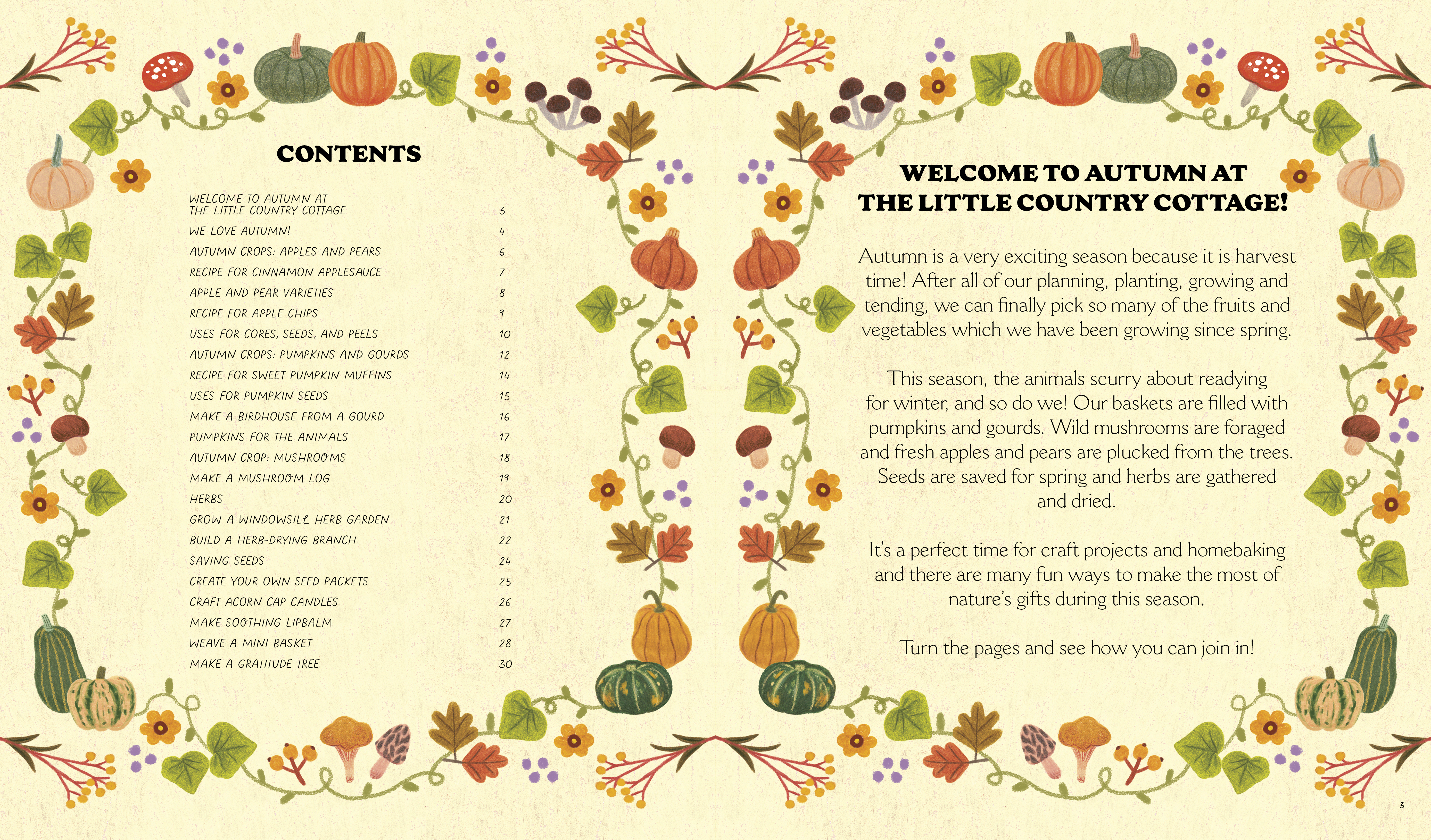 Little Country Cottage: An Autumn Treasury of Recipes, Crafts and Wisdom