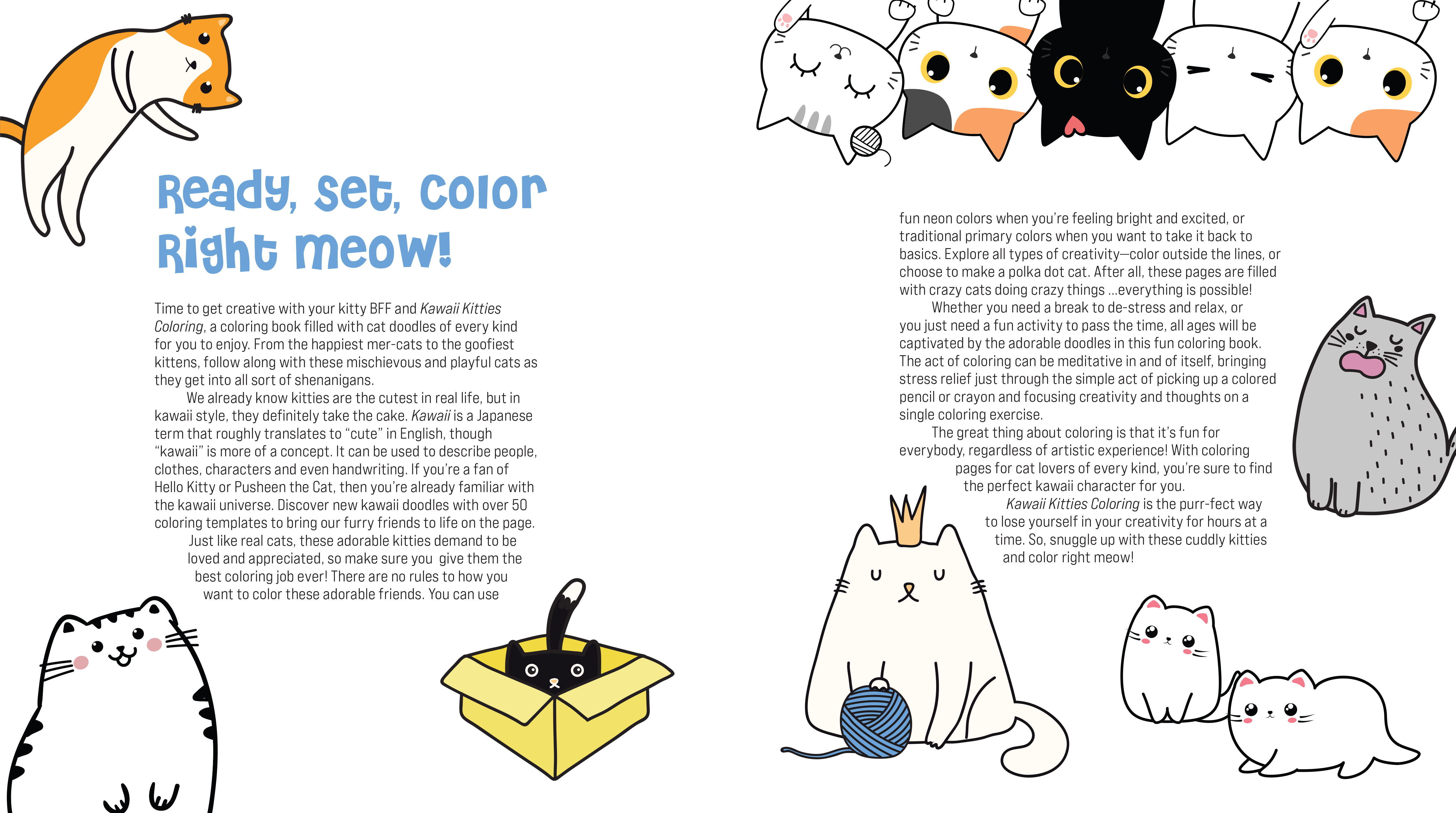 Kawaii Kitties Coloring