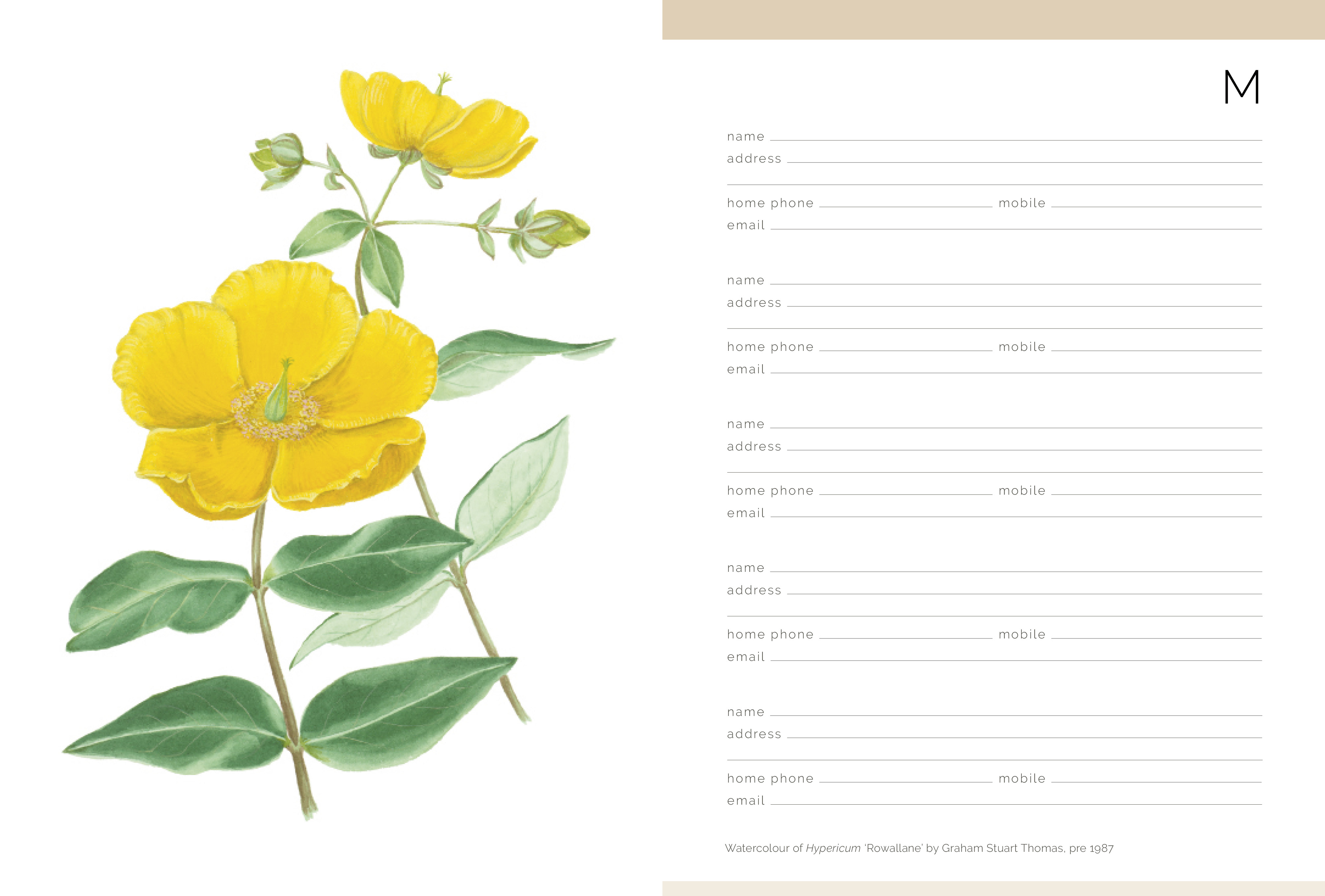 Royal Horticultural Society Pocket Address Book