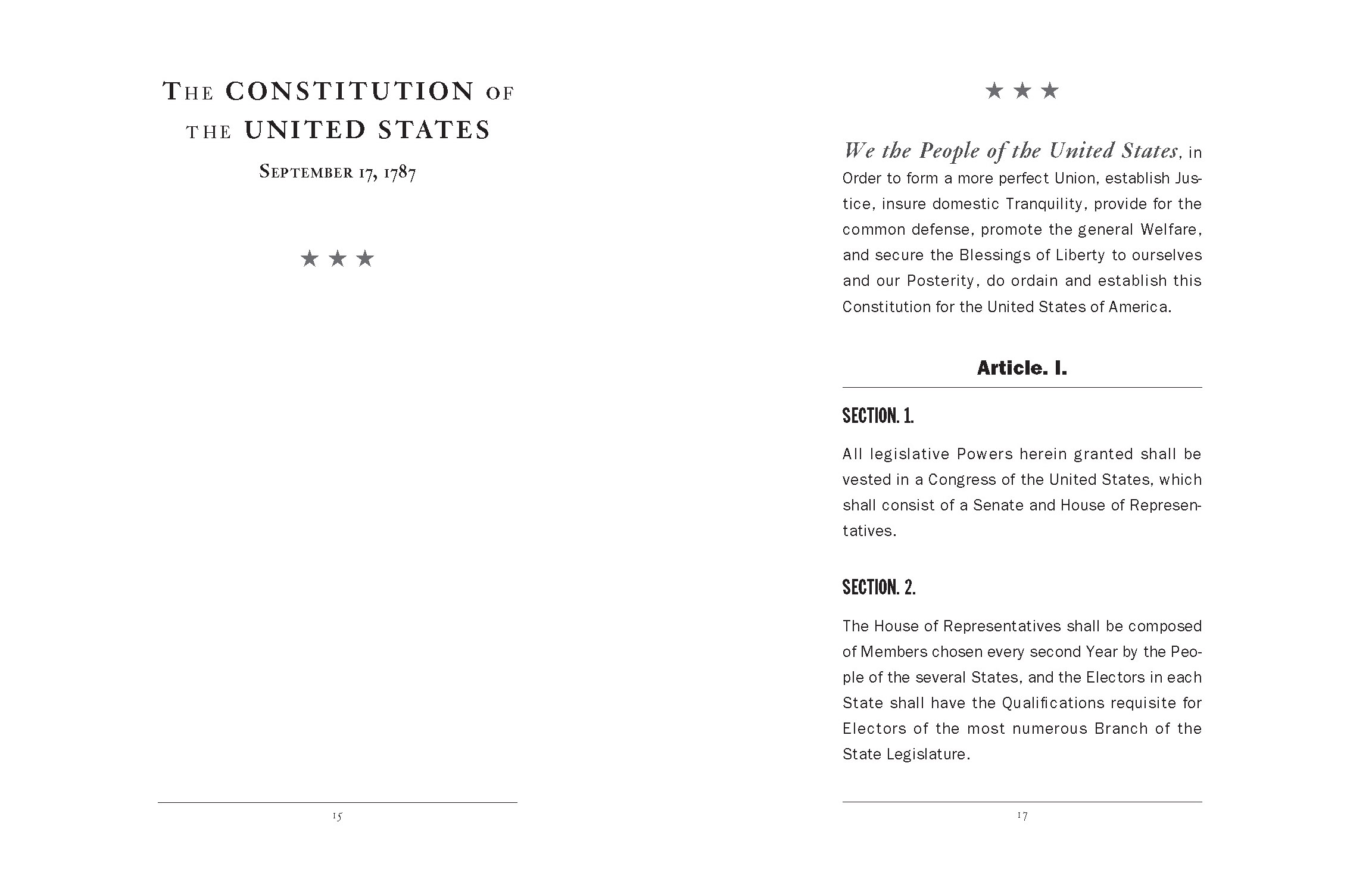 The Constitution of the United States of America and Selected Writings