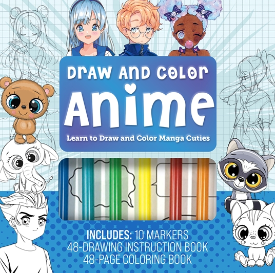 Draw & Color Anime Kit by Editors of Chartwell Books | Quarto At A Glance |  The Quarto Group