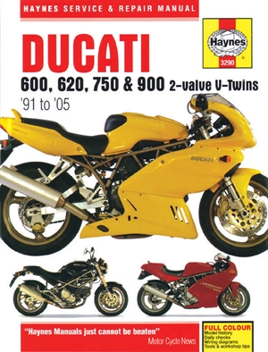 Ducati 600, 620, 750 & 900 2-valve V-Twins '91 to '05
