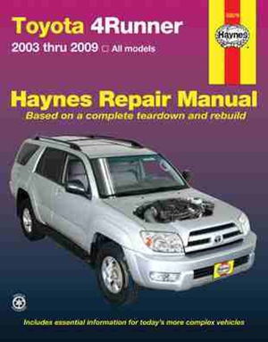 Toyota 4Runner 2003 thru 2009 Haynes Repair Manual