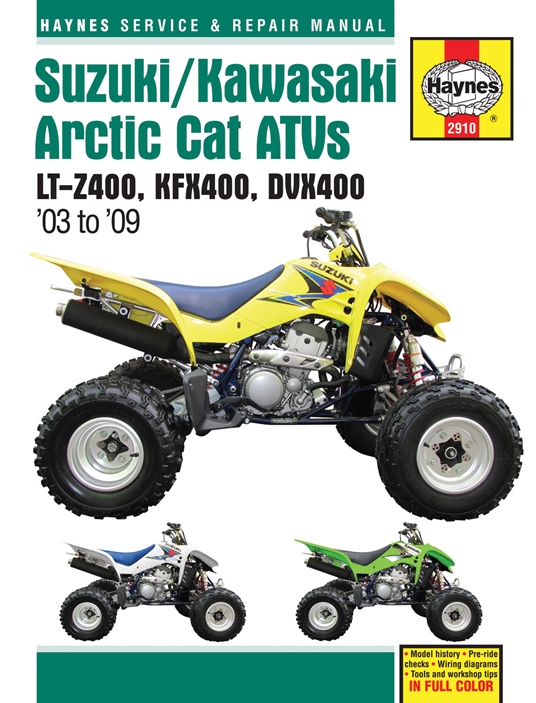 Suzuki/Kawasaki Artic Cat ATVs 2003 to 2009