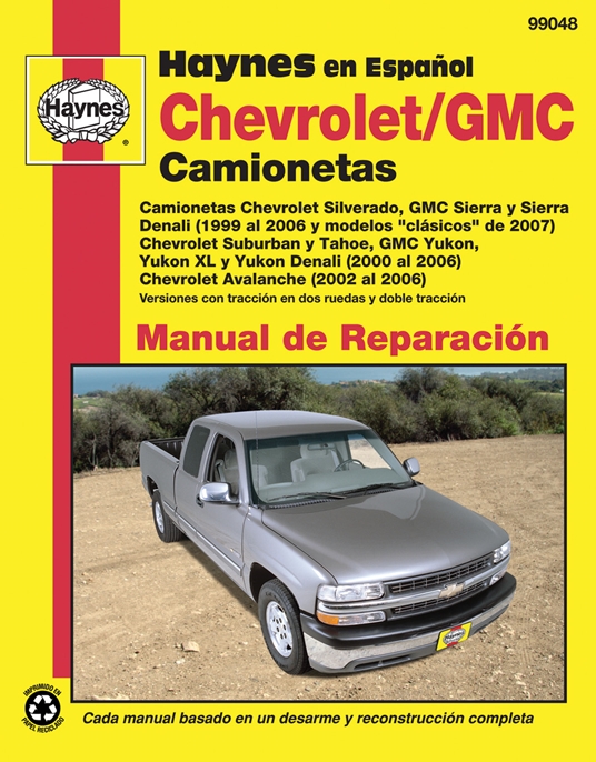 Chevrolet and GMC Camionetas Manual de Reparaci=n