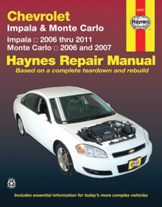 Chevrolet Impala 2006 thru 2011 & Monte Carlo 2006 thru 2007 Haynes Repair Manual