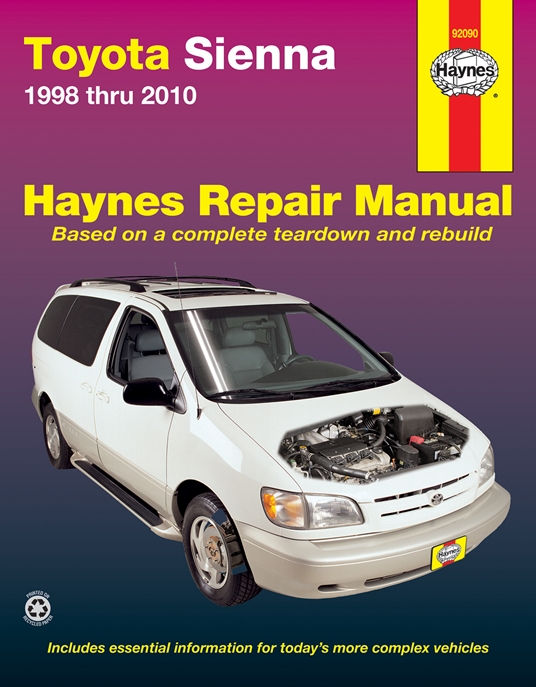 Toyota Sienna 1998 thru 2010 Haynes Repair Manual