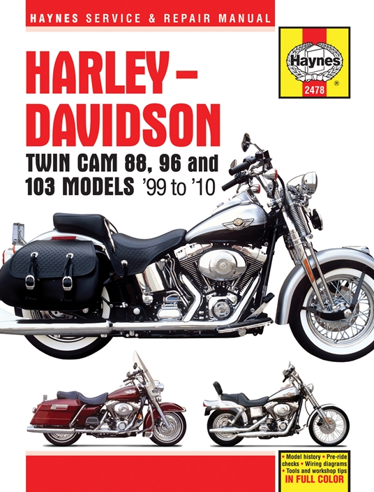 Harley-Davidson Twin Cam 88, 96 and 103 Models '99 to '10
