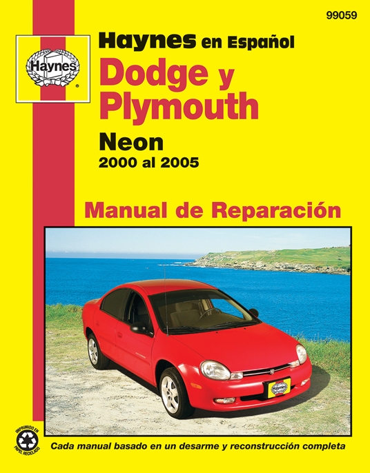 Modelos Dodge y Plymouth Neon Haynes Manual de Reparacion por 2000 al 2005