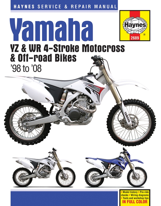 Yamaha YZ & WR 4-Stroke Motocross & Off-road Bikes, '98 to'08