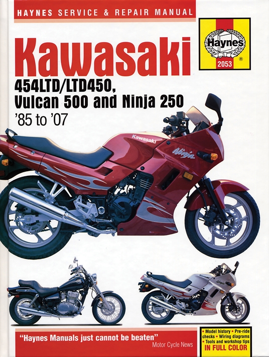 Kawasaki 454LTD/LTD450, Vulcan 500 Ninja 250 '85 to '07