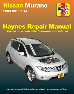 Nissan Murano 2003 thru 2014 Haynes Repair Manual