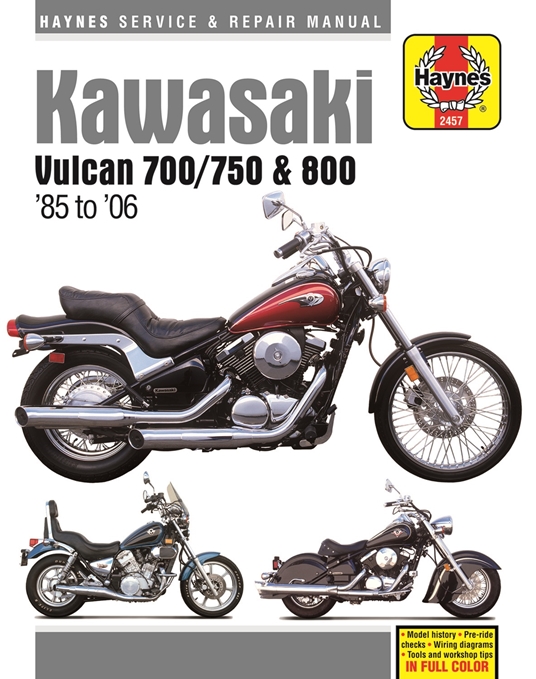 Kawasaki Vulcan 700 (1985), Vulcan 750 (85-06), Vulcan 800 (95-05), Vulcan 800 Classic (96-02) & Vulcan 600 Drifter (99-06)