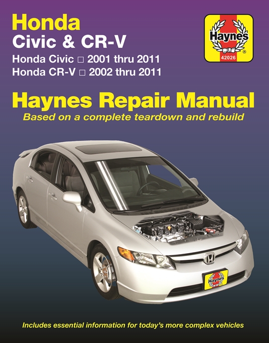 Honda Civic 2001 thru 2011 & CR-V 2002 thru 2011 Haynes Repair Manual