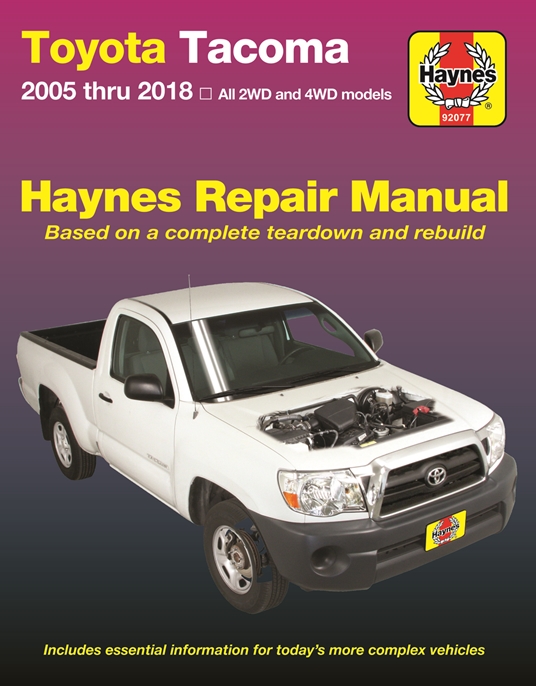 Toyota Tacoma 2006 thru 2018 Haynes Repair Manual