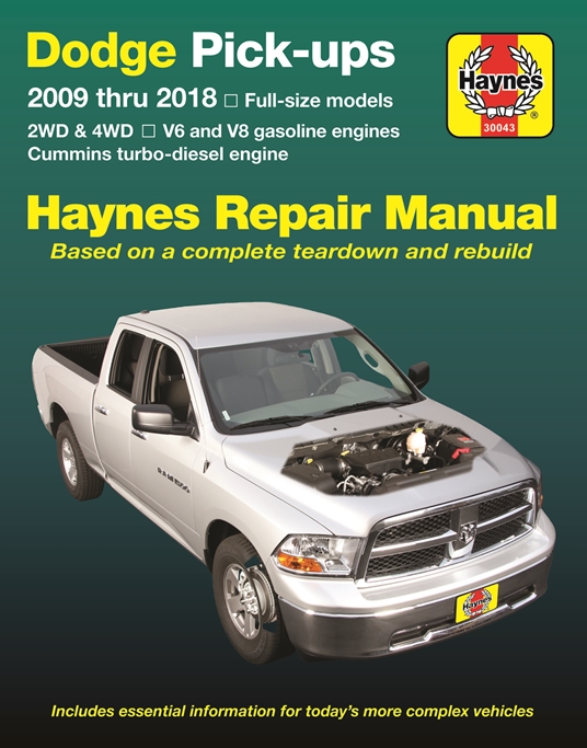Dodge V6 & V8 Gas & Cummins turbo-diesel pick-ups (09-18) Haynes Repair Manual