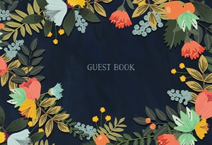 Guest Book Modern Floral Edition