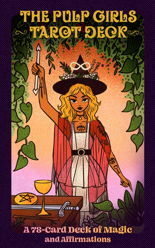 Tarot Cards, the Nine Cups Card on the Front. Tarot Deck Editorial