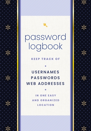 Password Logbook (Black & Gold)