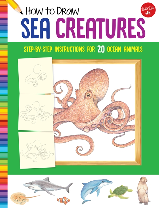 how to draw sea animals easy