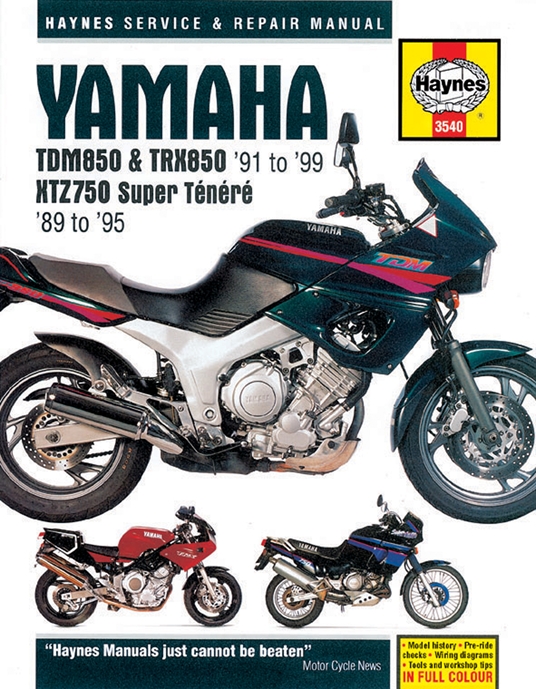 Yamaha TDM850 & TRX850 '91 to '99 and XTZ750 Super Tenere '89 to '95