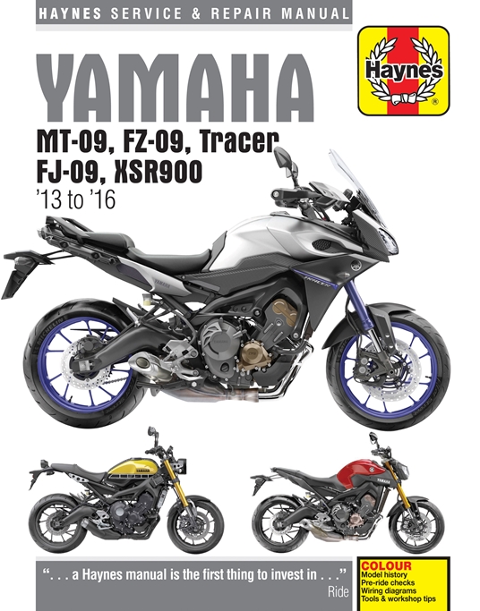 Yamaha MT-09 ('13-'16),  FZ-09 ('14-'16), MT-09TR Tracer ('15-'16), FJ-09 ('15-'16) & XSR900 ('16)