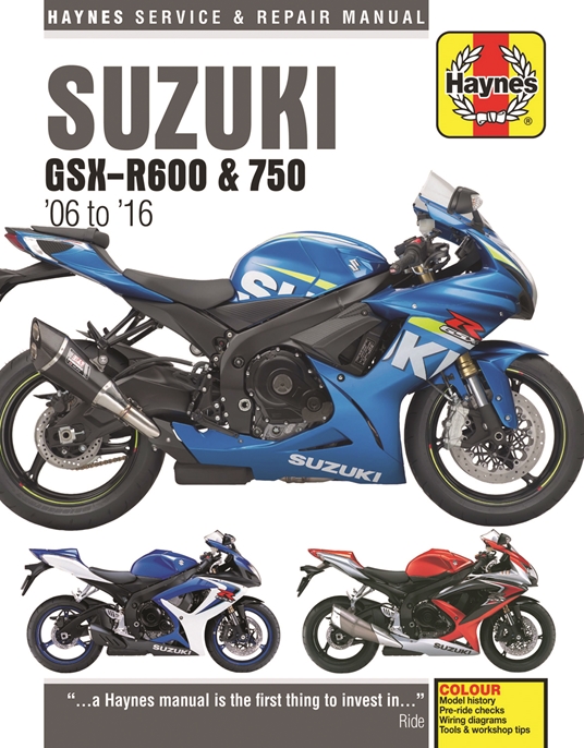 Suzuki GSX-R600 & GSX-R750 from 2006-2016 Haynes Repair Manual