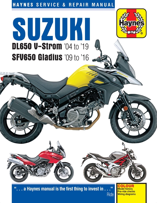 Suzuki DL650 V-Strom '04 to '19 and SFV650 Gladius '09 to '16