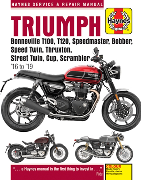 Triumph Bonneville T100, T120, Speedmaster, Bobber, Speed Twin, Thruxton, Street Twin, Cup & Scrambler 900 & 1200, '16-'19